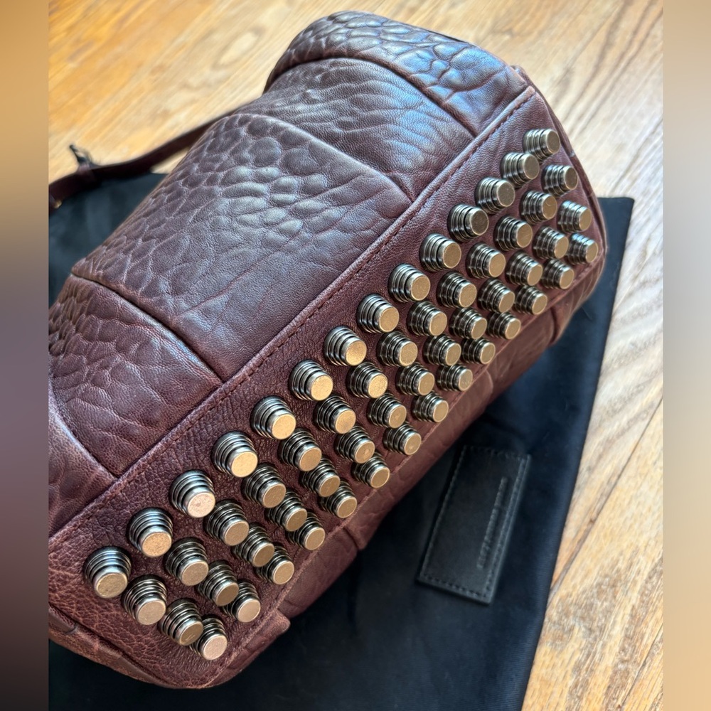 Alexander Wang Rocco Bag , Burgundy with Silver-Toned Hardware, Studded bottom. - Picture 2 of 14